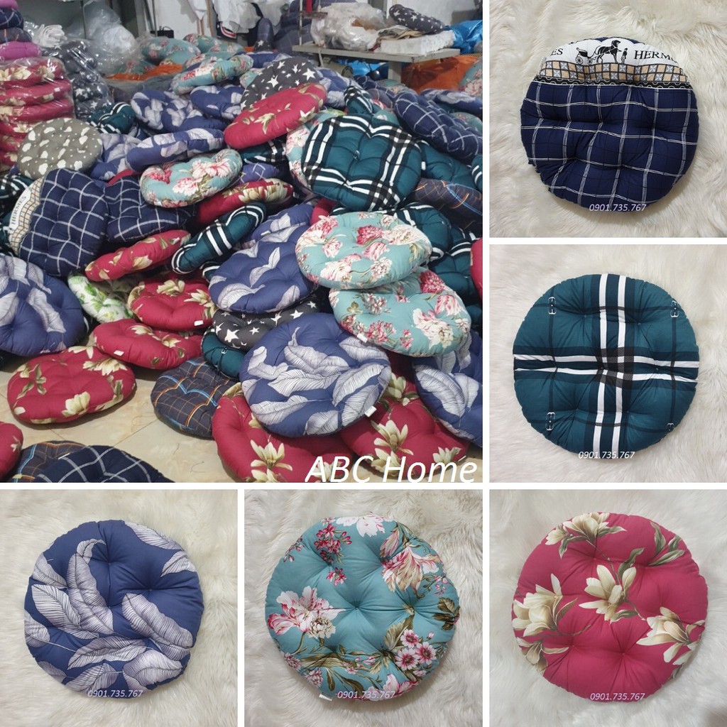 Đệm ngồi hình tròn, nệm ngồi Vintage chất đẹp