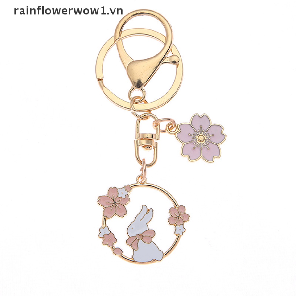 Móc Khóa Thỏ Hoạt Hình Sakura Đáng Yêu