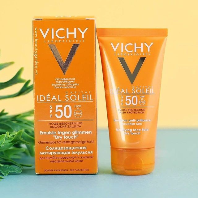 Kem chống nắng Vichy ideal soleil pháp chính hãng dành cho da dầu lâu trôi kiềm dầu spf50, PA+++ 50ml Cosmetic999