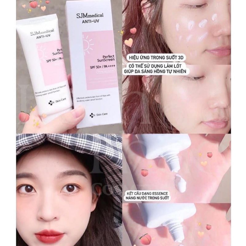 Kem Chống Nắng Dr.Skin Care ❣️Chính Hãng❣️ Kem Chống Nắng SJM medical Anti-Uv Perfect Sunscreen SPF 50+ PA++++