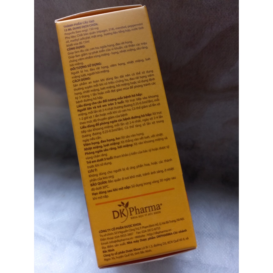 Xịt họng keo ong Propobee spray 15ml