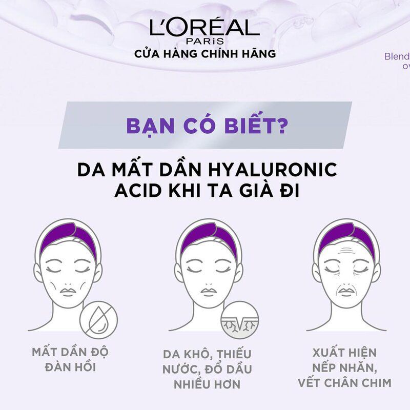Serum siêu cấp ẩm sáng da L'Oreal Paris pure Hyaluronic Acid 1.5%  7.5ml