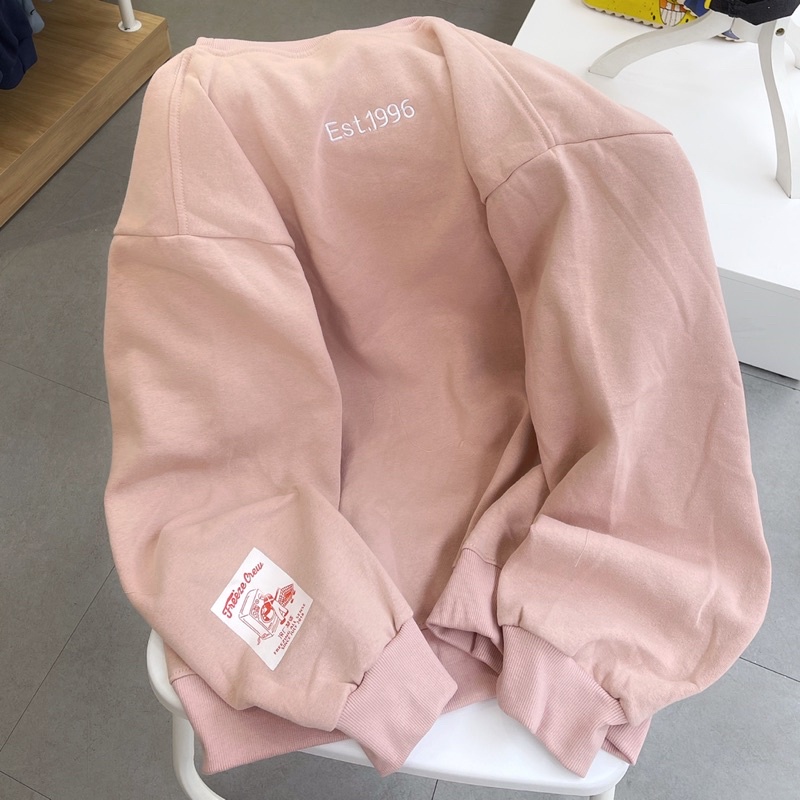 Áo sweater 1996 màu hồng unisex ảnh thật SSSTore