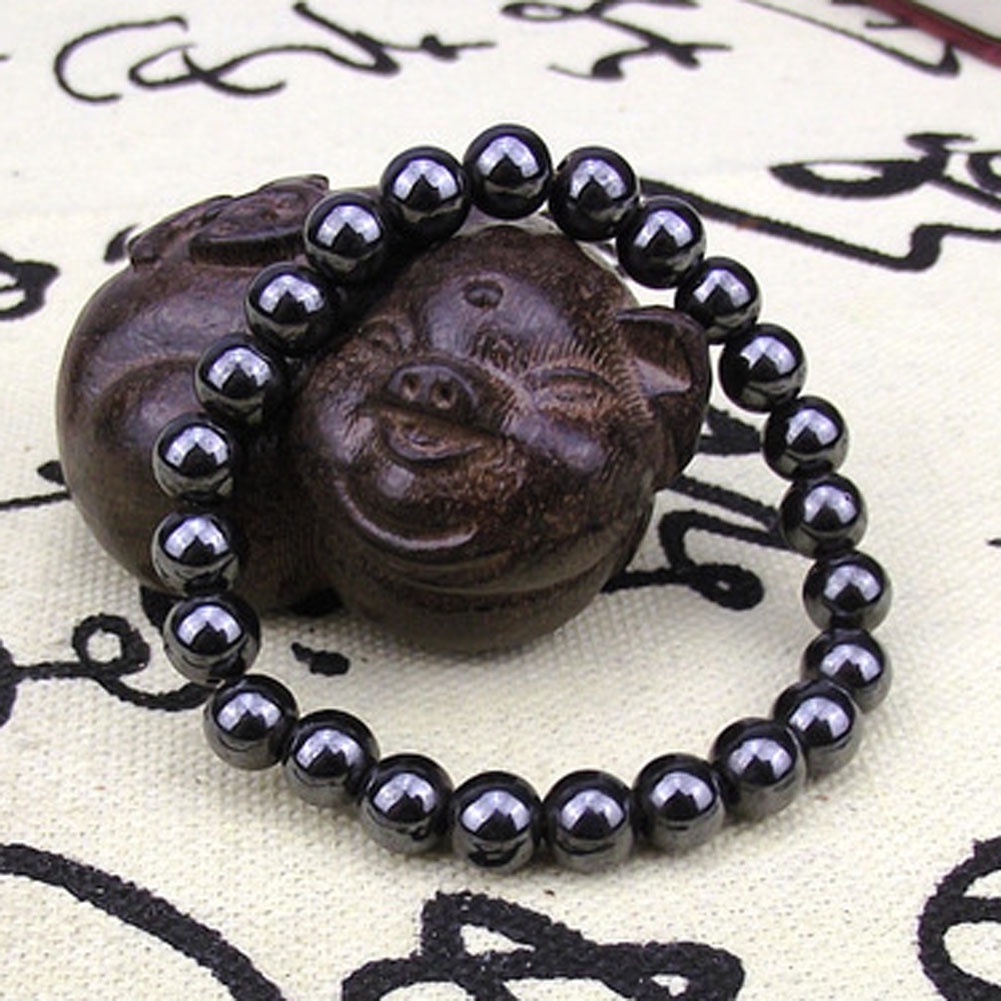 Vòng Tay Chuỗi Hạt Đá Hematite Tự Nhiên Dành Cho Nam Và Nữ