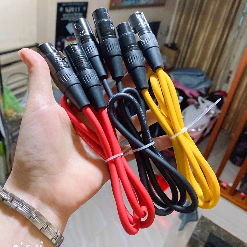 Dây Canon Đực Cái XLR. dài 3met 2met 1met 0.5met