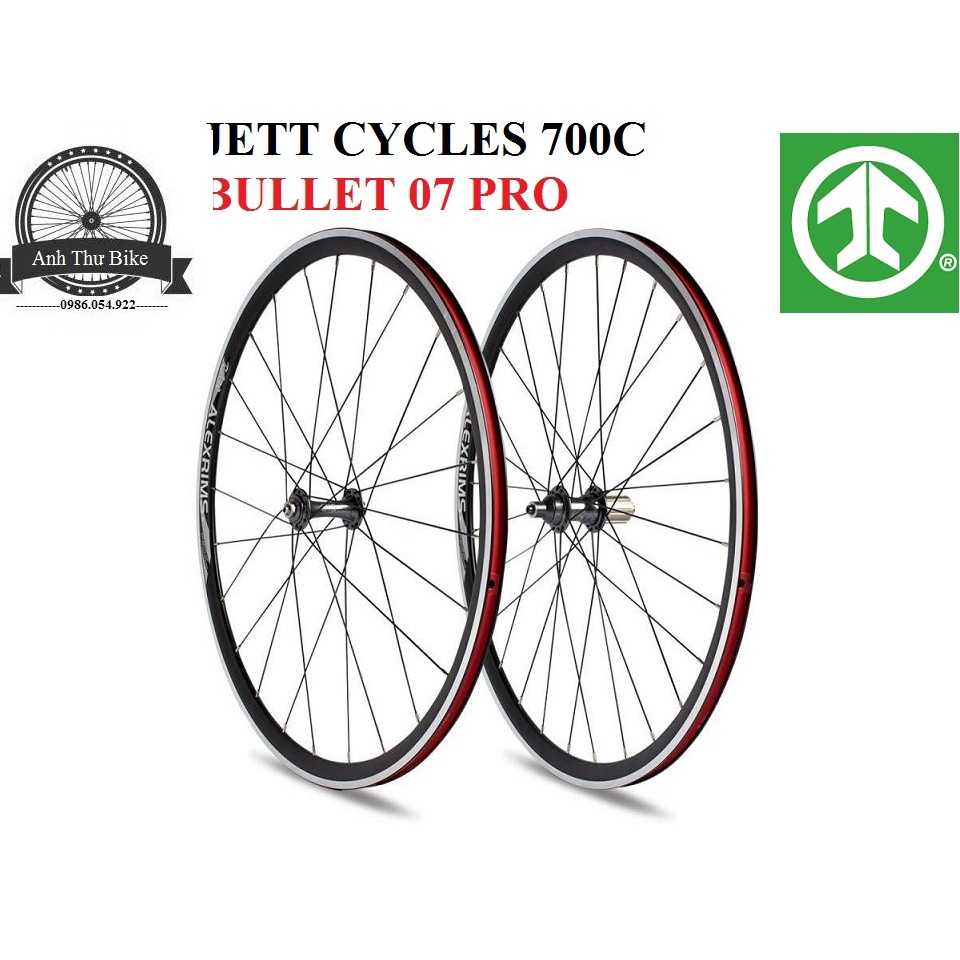 Bộ vành nhôm xe đạp JETT CYCLES 700C BULLET 07 Pro
