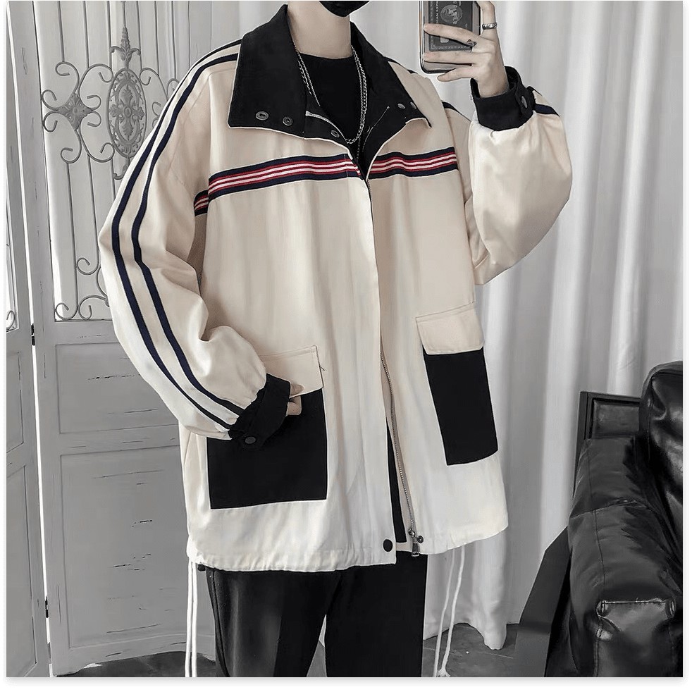 Áo khoác kaki nam phối màu đẹp sang trọng phong cách