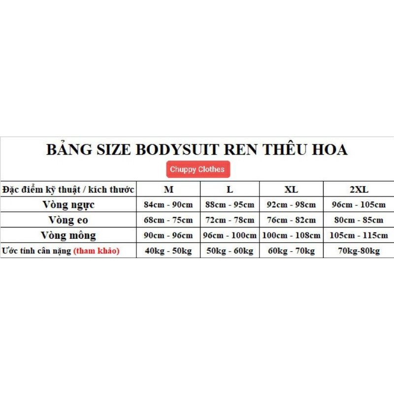 BODYSUIT thêu hoa BIGSIZE từ 45-80kg | BigBuy360 - bigbuy360.vn