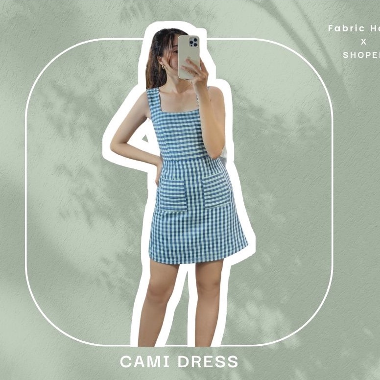 Váy 2 dây Cami kẻ sọc Fabric Holic