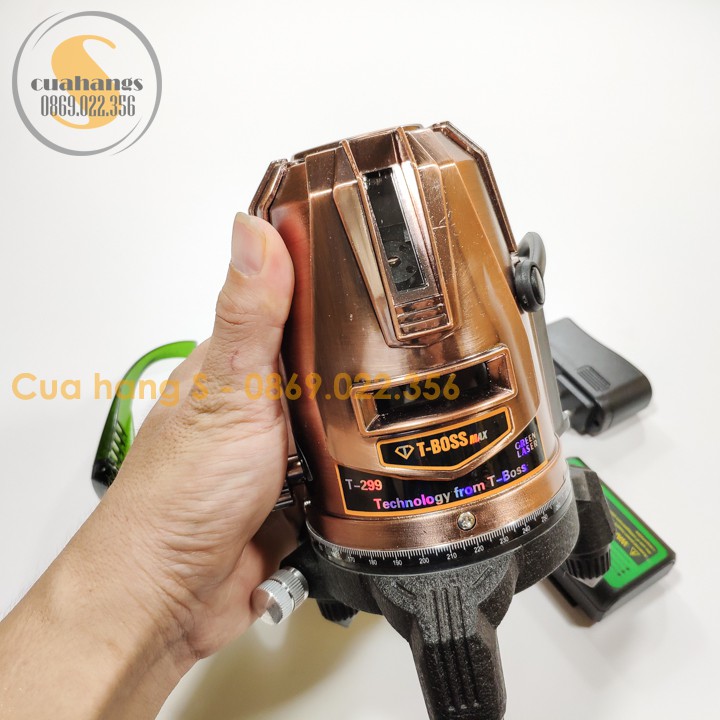 Máy cân mực laser - Máy bắn cốt - Máy cân bằng laze 5 tia xanh T-BOSS chuẩn xác T299