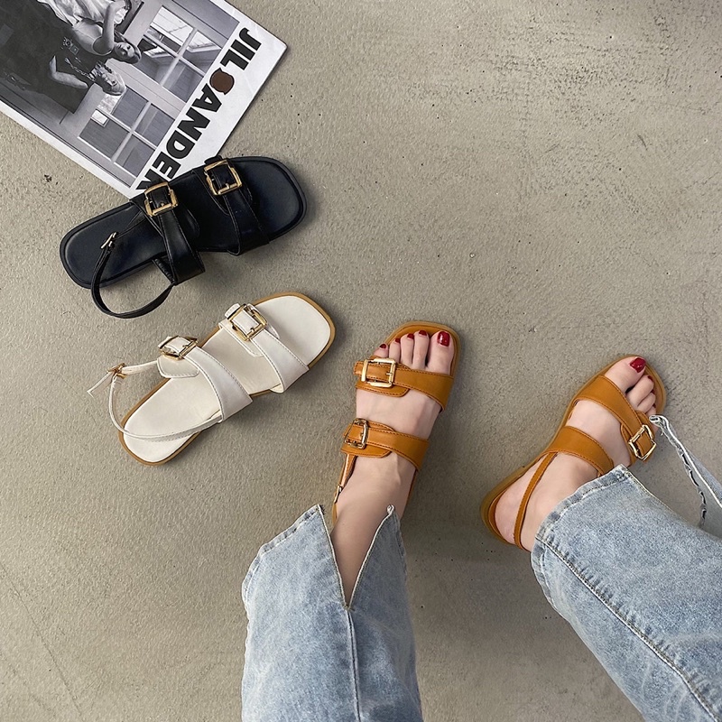 sandal 2 khuy vuông 3 màu mẫu mới về