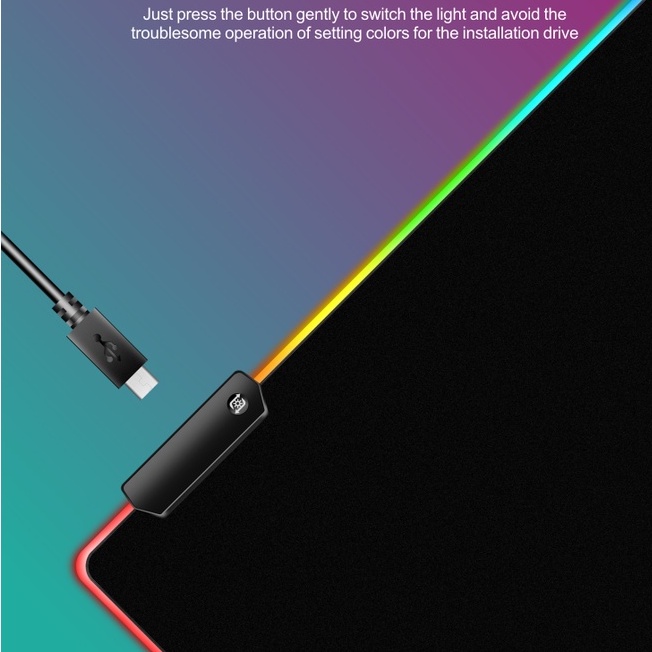 Bàn di chuột máy tính Tấm lót chuột LEAVEN DD01 Hiệu ứng ánh sáng RGB Tấm lót chuột siêu bền
