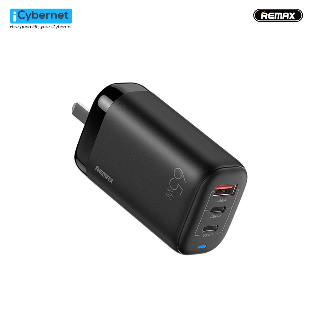 Củ sạc nhanh 65W GaN chính hãng REMAX RP-U55 ICYBERNET - Hàng Chính Hãng
