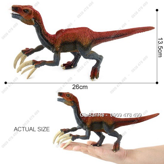 Mô Hình Khủng Long 3 Móng Dài Therizinosaurus - Tím Đỏ - 77262