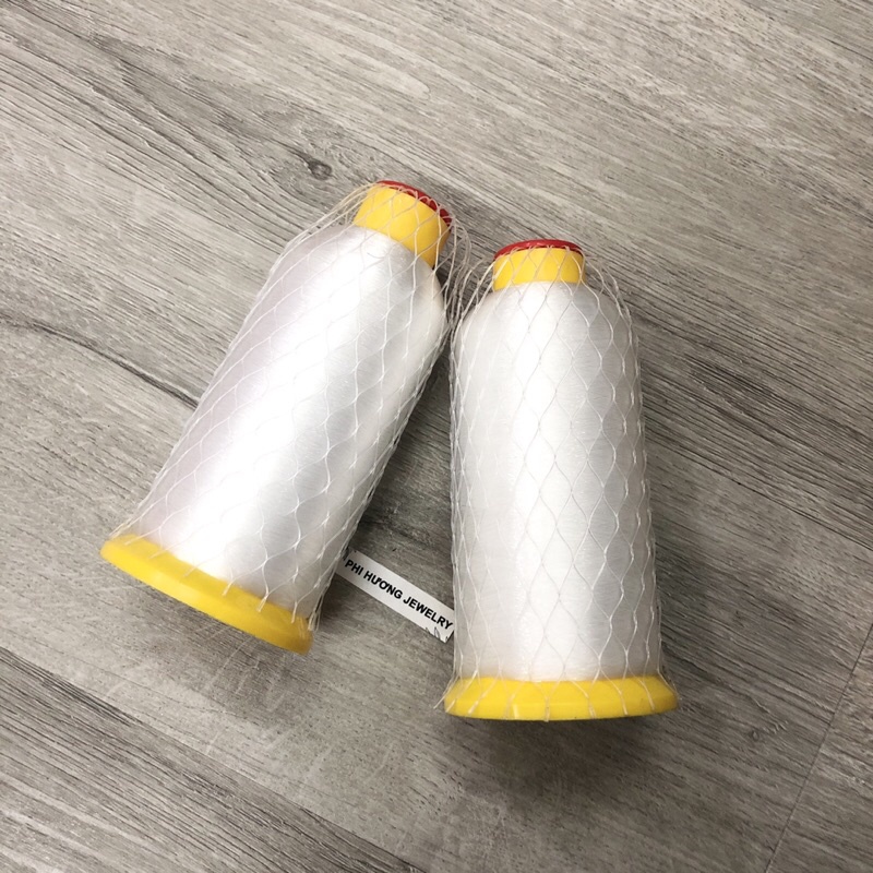 Chỉ cước mảnh 0.10mm - 0.15mm  ko co giãn dùng kết cườm, may vải voan ren