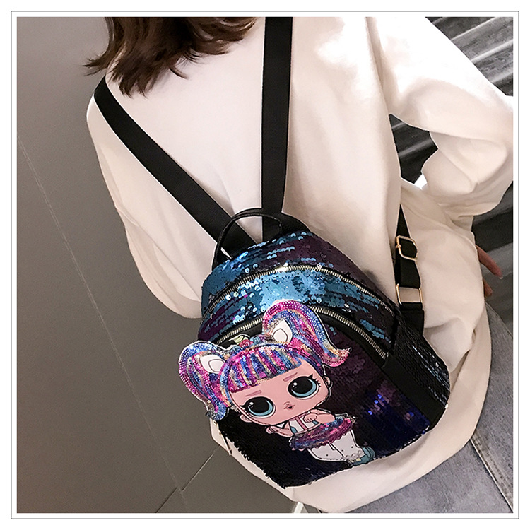 3d Lol Surprise Doll Kids Sequin Backpack Kids Kid Bé Gái Balo