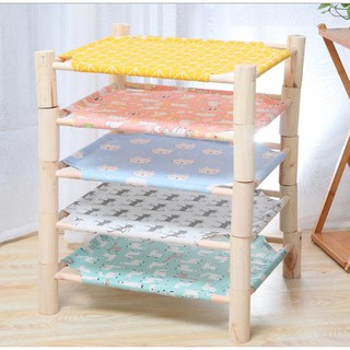 Giường gỗ vải cho thú cưng