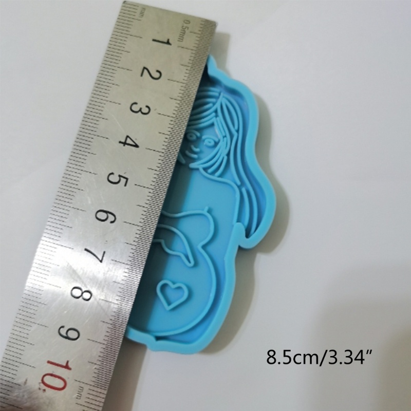 Khuôn Làm Móc Khóa Bằng Nhựa Resin Hình Phụ Nữ Mang Thai