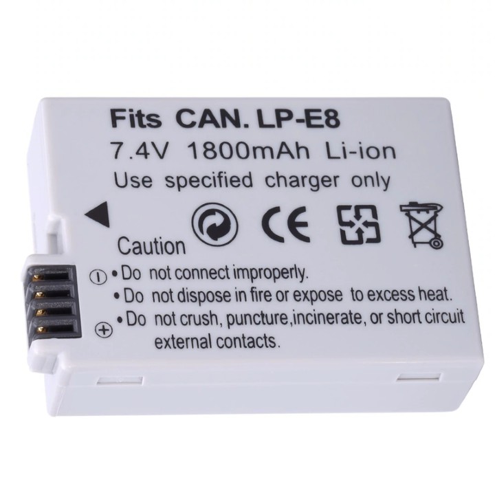 Pin Dành Cho Máy Ảnh Canon Lp-E8 1800Mah