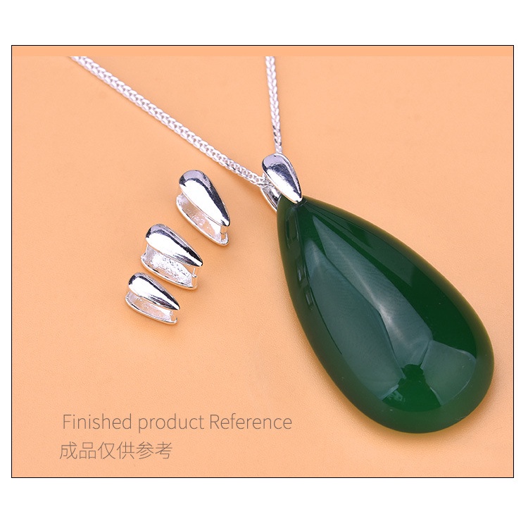 █diy゜ S925 Bạc●Cặp Ghim Cài Áo Hình Hoa Hướng Dương Bằng Bạc s925 Đính Ngọc Bích diy