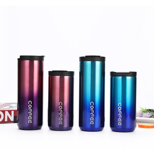 Bình giữ nhiêt nóng lạnh cà phê trà 500 ml màu Gradient cực đẹp - ly uống trà - bình nước giữ nhiệt