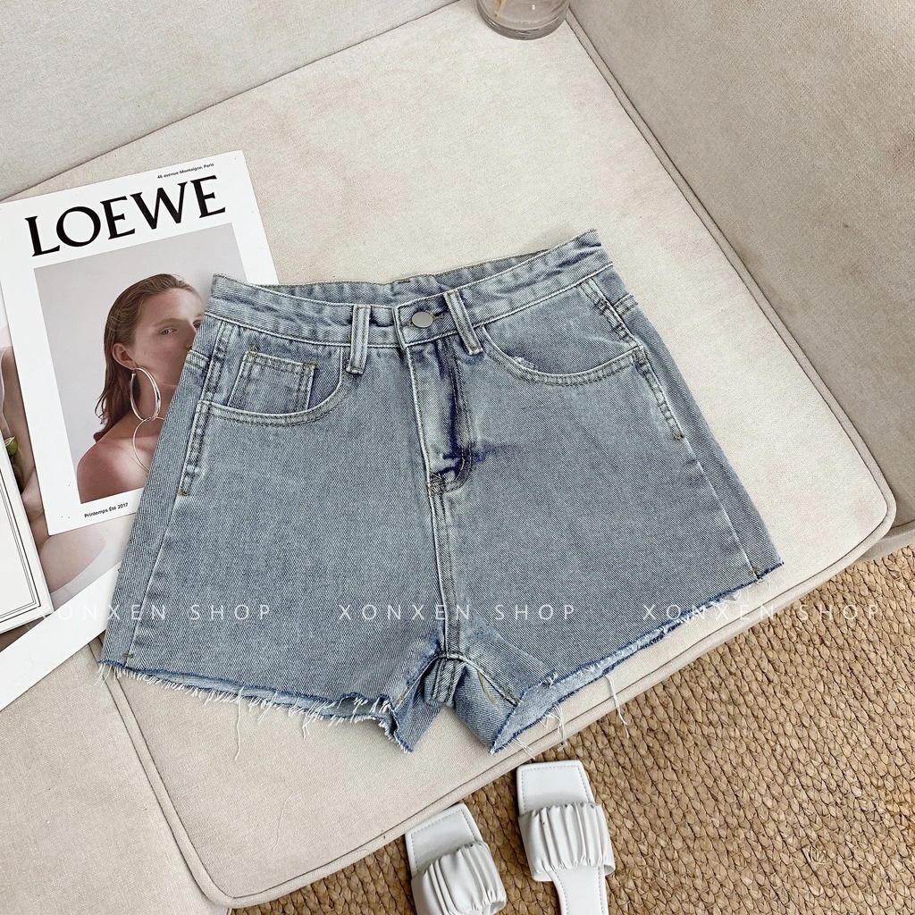 QUẦN SHORT JEAN NỮ TRƠN ulzzang hàng xuất xịn cắt lai dễ thương XONXEN SHOP size S M L mã 5575