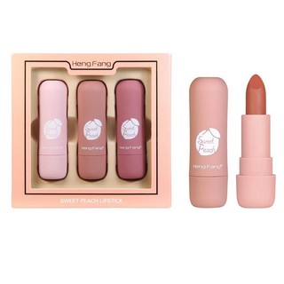 Set 3 son sáp Hengfang sweet peach lipstick No.h9383