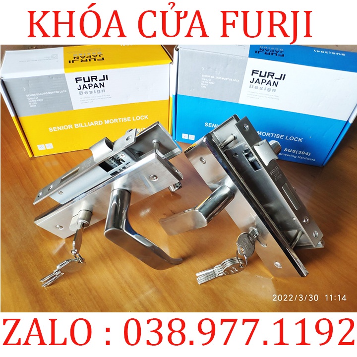 Khóa cửa thông phòng, khóa cửa gạt tay  INOX FURJI JAPAN CAO CẤP