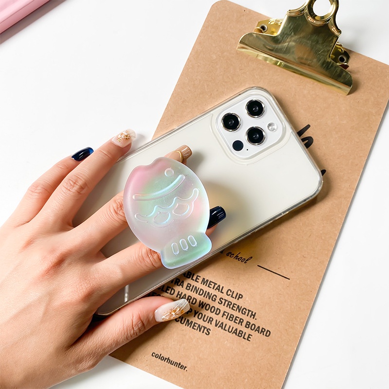 Giá Đỡ Điện Thoại Mini Hình Cá 3D Bằng Pha Lê Xinh Xắn