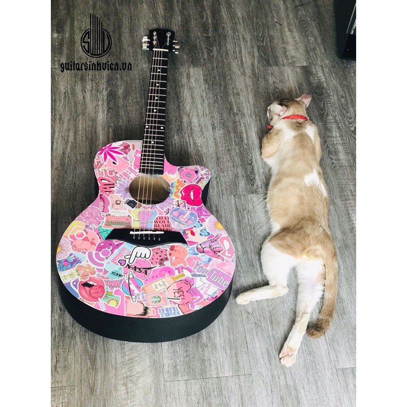 Sticker trang trí cho đàn guitar - loại không ngấm nước - inbox lựa mẫu