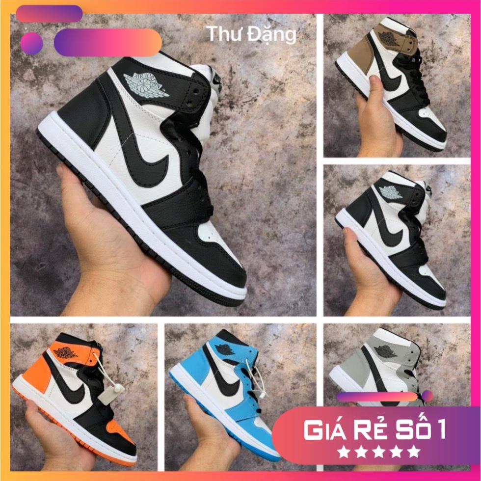 Giày thể thao JD1 jordan 1 cao cổ các màu đen,xanh,xám hot , giày JD1 bản đẹp nam nữ full box