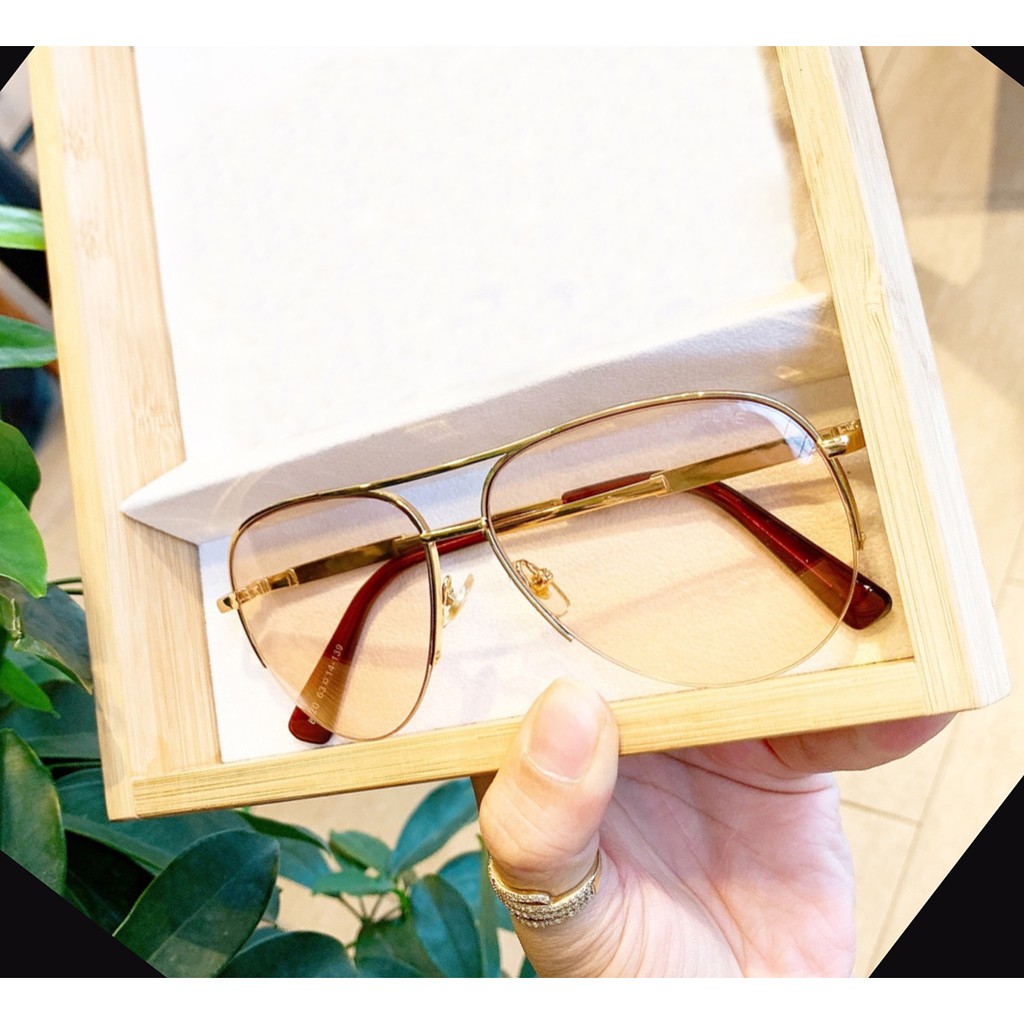 Mắt Kính Thời Trang Nam Cao Cấp POR viền cước, Tròng Kính Chống Tia UV (Khói) + Tặng Kèm Mắt Kính Xuyên Đêm | BigBuy360 - bigbuy360.vn