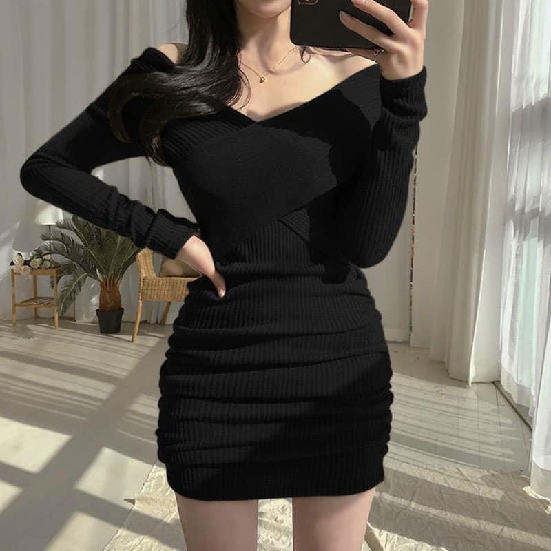 ĐẦM BODY CHÉO VAI BẢN TO Du1