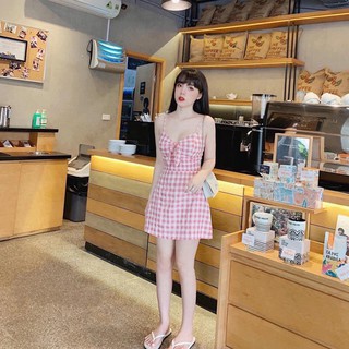 Đ 2d caro hồng nơ Đ3162