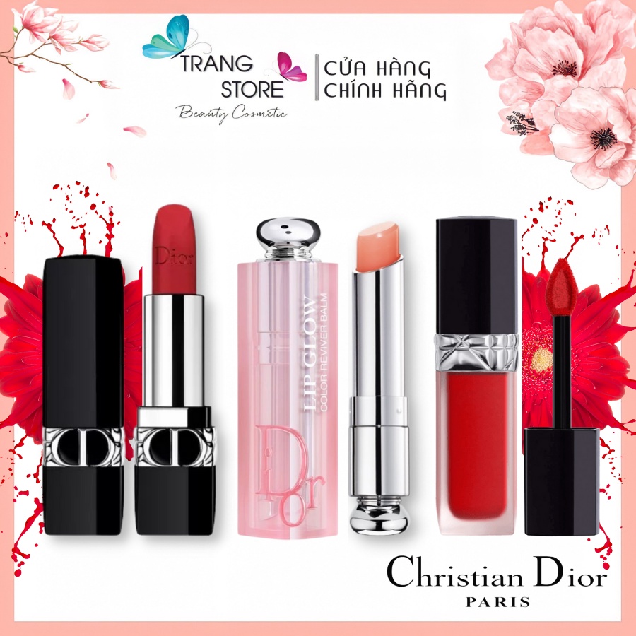 [SALE] Son Dưỡng Dior Addict Lip Glow 2021_Son Dior Rouge Matte Lipstick Full size 3.5g Đủ Bill Bao Check