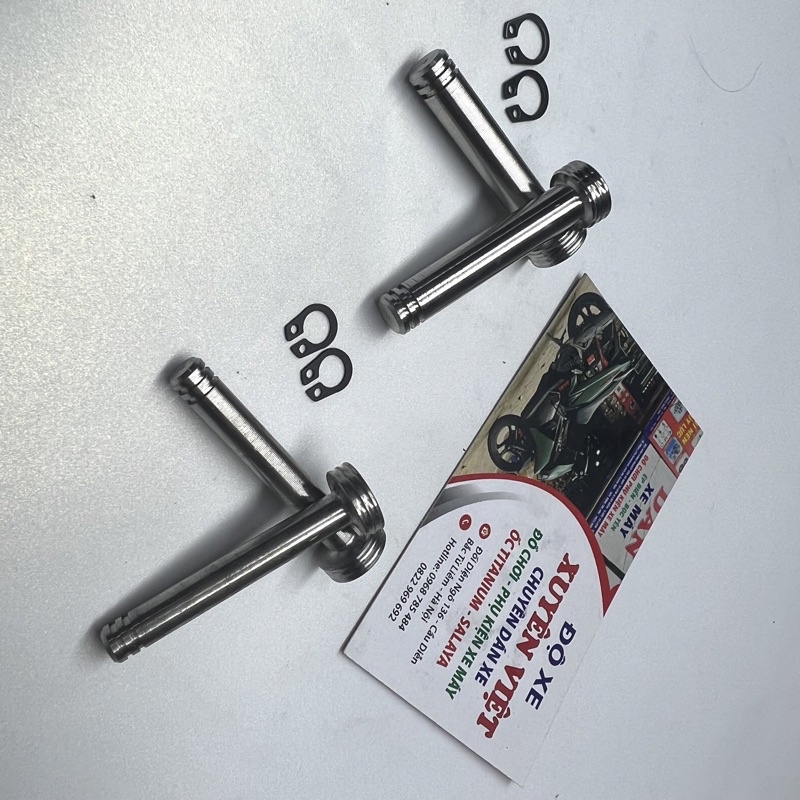 Bộ 2 ốc xỏ gác chân SALAYA mẫu v2 đầu thái  chất liệu inox lắp cho xe HONDA, YAMAHA, VARIO