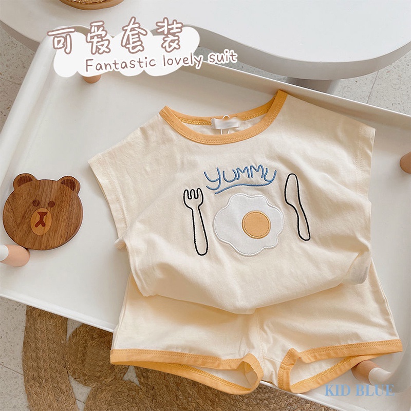 Bộ Quần Áo Ba Lỗ Mỏng Dáng Rộng Thời Trang Hè Hàn Quốc Đáng Yêu Dành Cho Trẻ