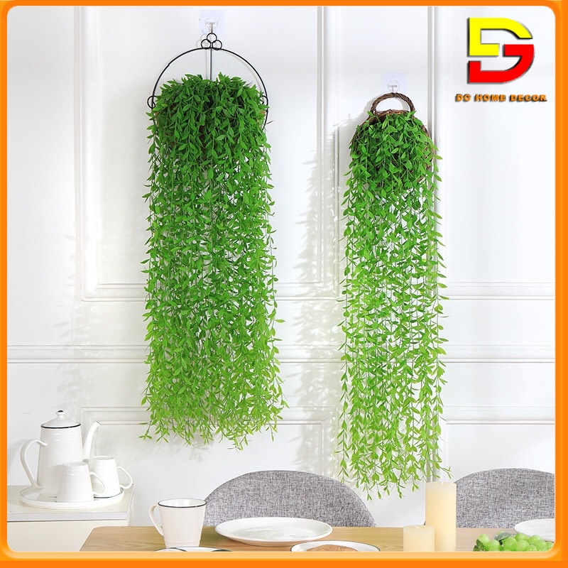 Chùm Lá Giả - Chùm Lá Liễu Rũ Tuyệt Đẹp Loại 1 Dài 1M Thả Tường, Làm Rèm Cửa Trang Trí LG-2