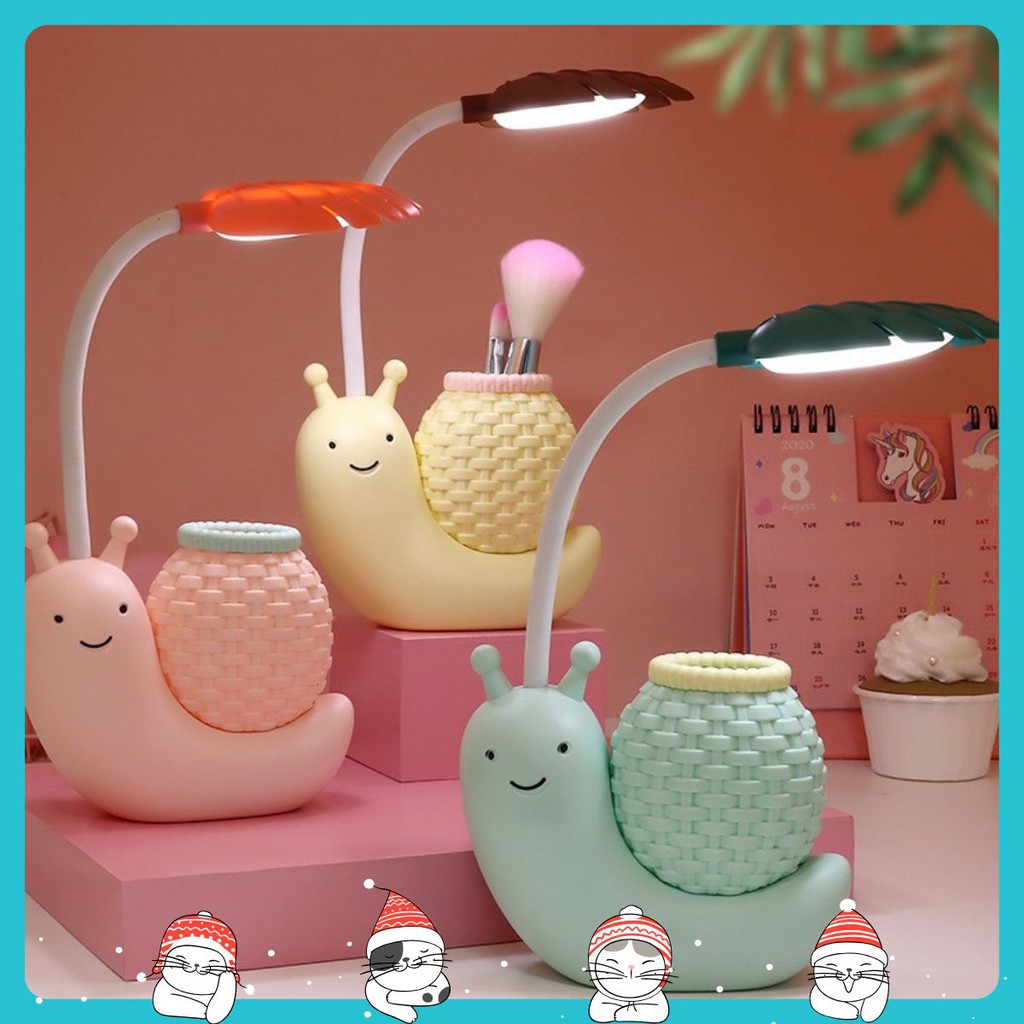 Đèn Học Để Bàn Cho Bé❤️𝙁𝙍𝙀𝙀𝙎𝙃𝙄𝙋 ❤️Đèn Học Hình Ốc Sên- Đèn Học Chống Cận