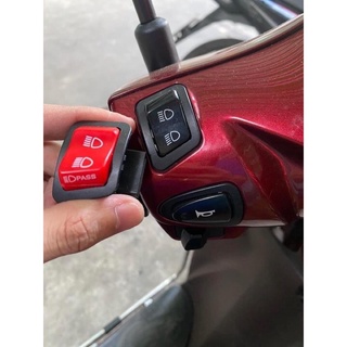 Công Tắc Passing SH Cho AirBlade, Wave, Future ( Kiểu Nút Sh 300i Đỏ)