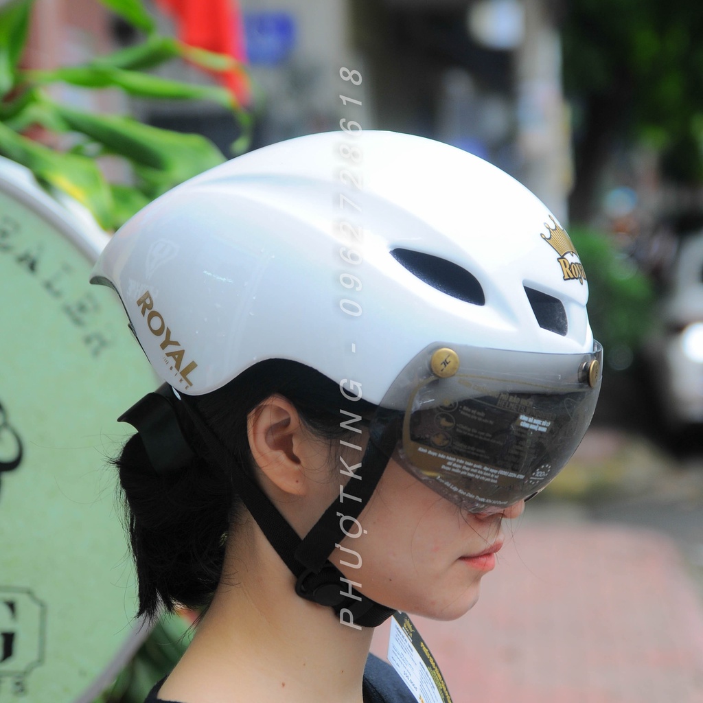Mũ bảo hiểm xe đạp ROYAL MD16 trắng chính hãng