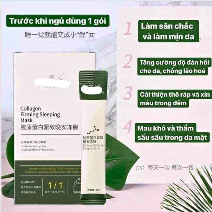 Mặt Nạ ngủ COLLAGEN YANJIAYI-dạng thạch-nâng cơ mặt-bổ sung collagen-trắng da