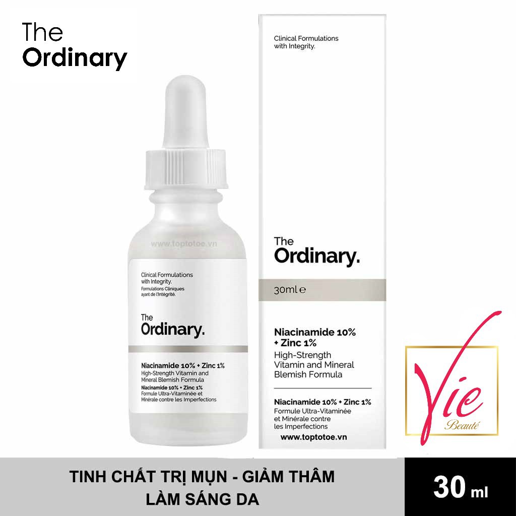 The Ordinary Niacinamide 10% + Zinc 1% - Serum The Ordinary tinh chất kiềm dầu, giảm mụn 30ml