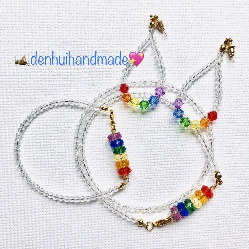 Hộp 7 Sắc Màu 1400 Hạt Pha Lê Hình Thoi 4mm🦗denhuihandmade