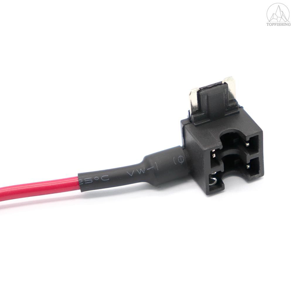 Tfh★10Pcs 12V Car Add-a-circuit Low Profile Mini Fuse Tap Adapter Mini Blade Fuse Holder with 5Pcs 15A Fuses
