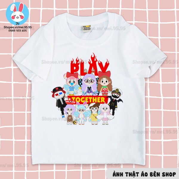 Áo thun play together mẫu Family,áo in hình play together siêu nét có nhiều size