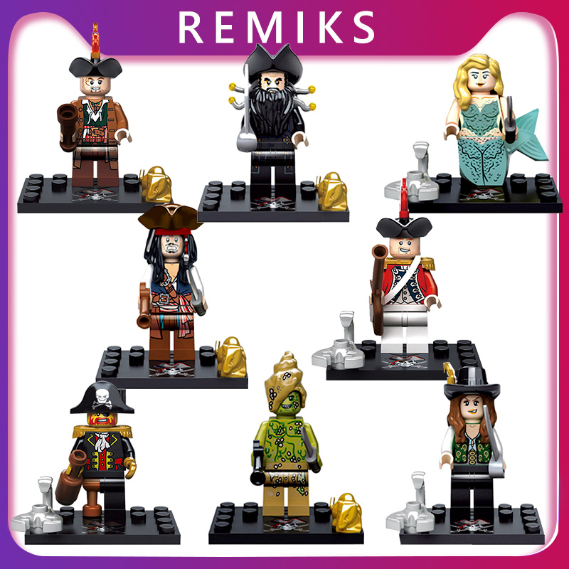 Mô Hình Lắp Ráp Nhân Vật Jack Sparrow Davy Jones Trong Pirates of the Caribbean