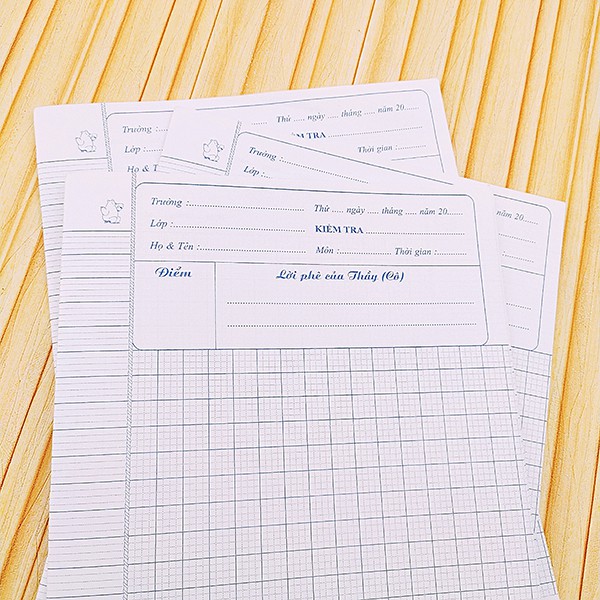 Combo 30 tờ giấy kiểm tra học sinh giấy dày không lem