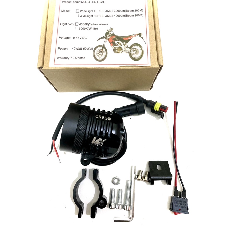 Đèn trợ sáng l4x Cree Loại 1 Siêu Sáng Bảo Hành 1 Năm