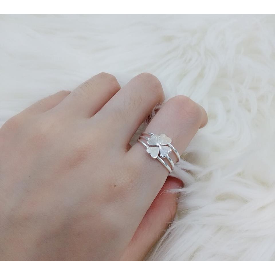 Bộ nhẫn cỏ ba lá cao cấp